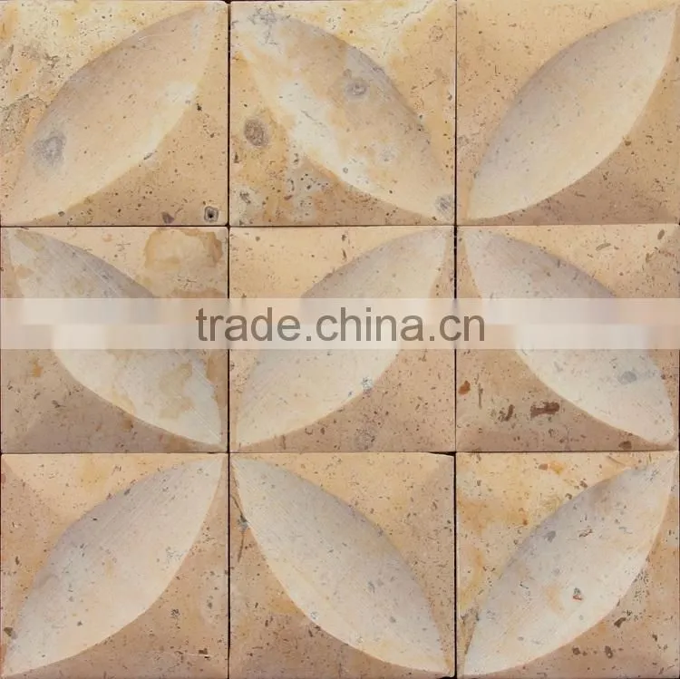 MM-CV305 modern cheap natural stone high quality flower beige marble mosaic
