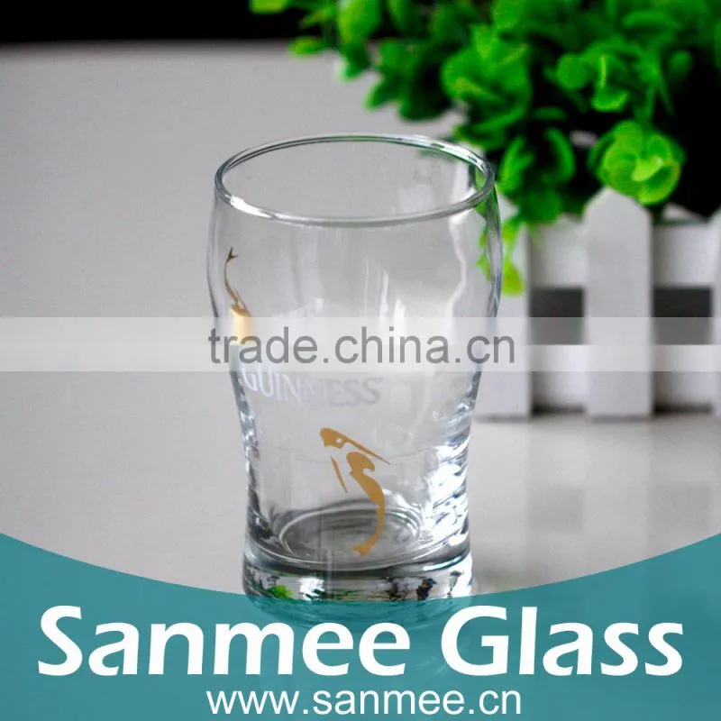 Customized Decal Design 10 Oz Drinking Glass Cup