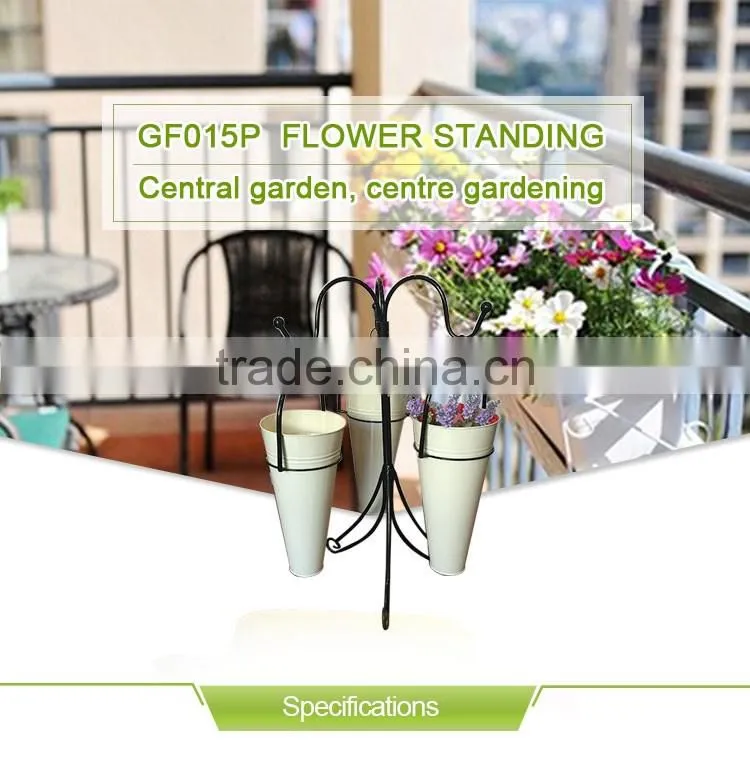 Iron floor flower pot stand