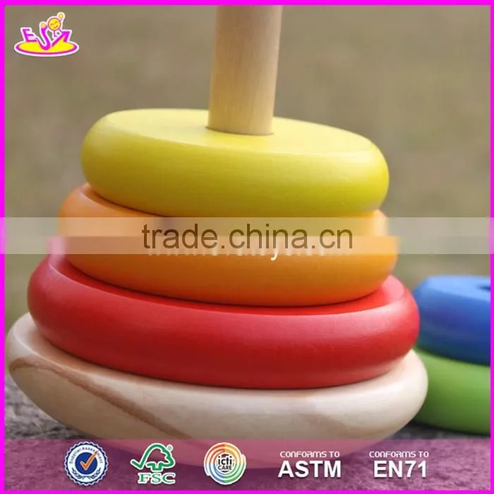 Girl Rainbow Stacker wooden educational toys for toddlers W13D135-S