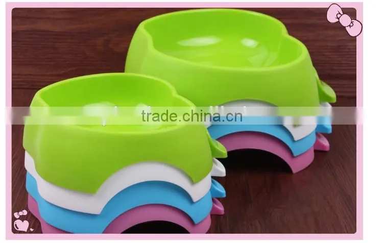custom made High quality apple shape Plastic pet bowl wholesale pet slow feed dog bowl wholesale