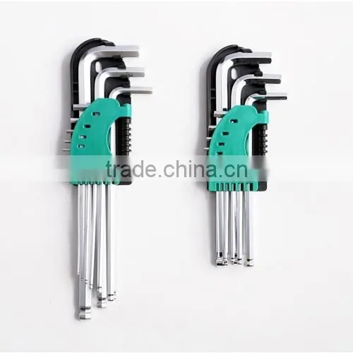 Short Arm Allen Wrench (9 Pieces) Metric
