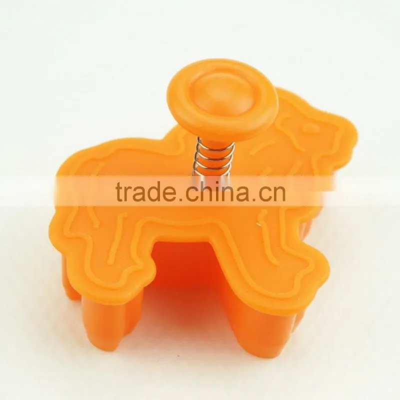47047 4pcs Impressions animal horse elephant dear Fondant Mould Silicone Fondant Tools