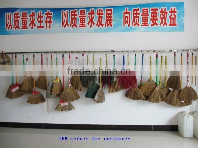 Korea new design natural silvergrass wooden handle broom