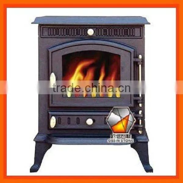 Wood burning cast iron stove with CE