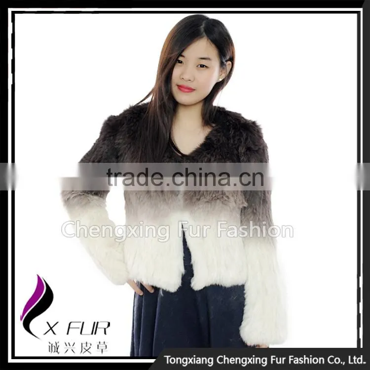 CX-G-A-224A 2016 Winter Women Elegant Fashion Rabbit Fur Coat