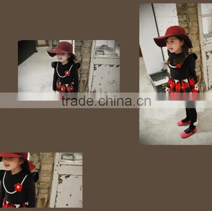 New Autumn Baby Girls Small Flower School Wear Dress Children's Autumn Dresses Kids Long Sleeve Casual Dresses