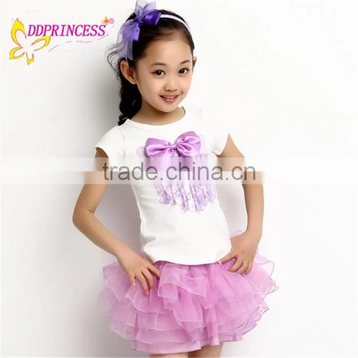 wholesales cotton ball gowndress up girl's skirt suits for party for children