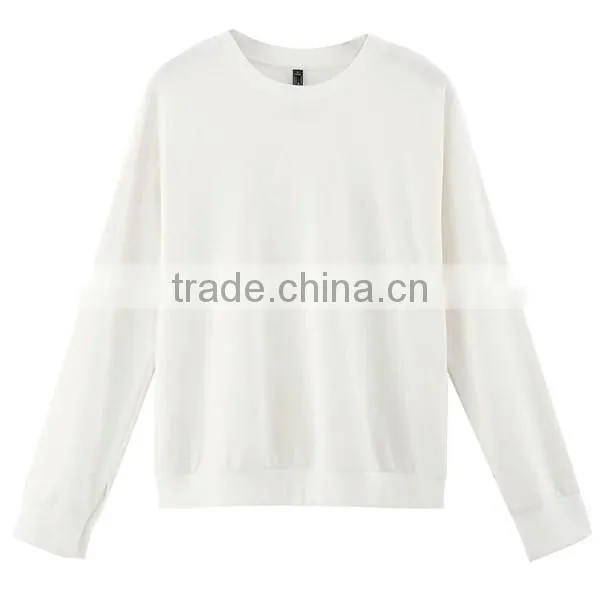 New fashion blank white cotton hoodie
