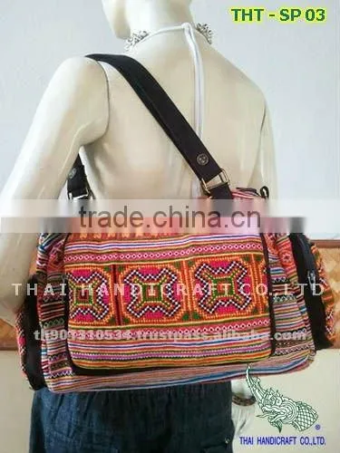 Embroidered HMONG Hill Tribe Tote Handmade Hand Bag and Shoulder Bag