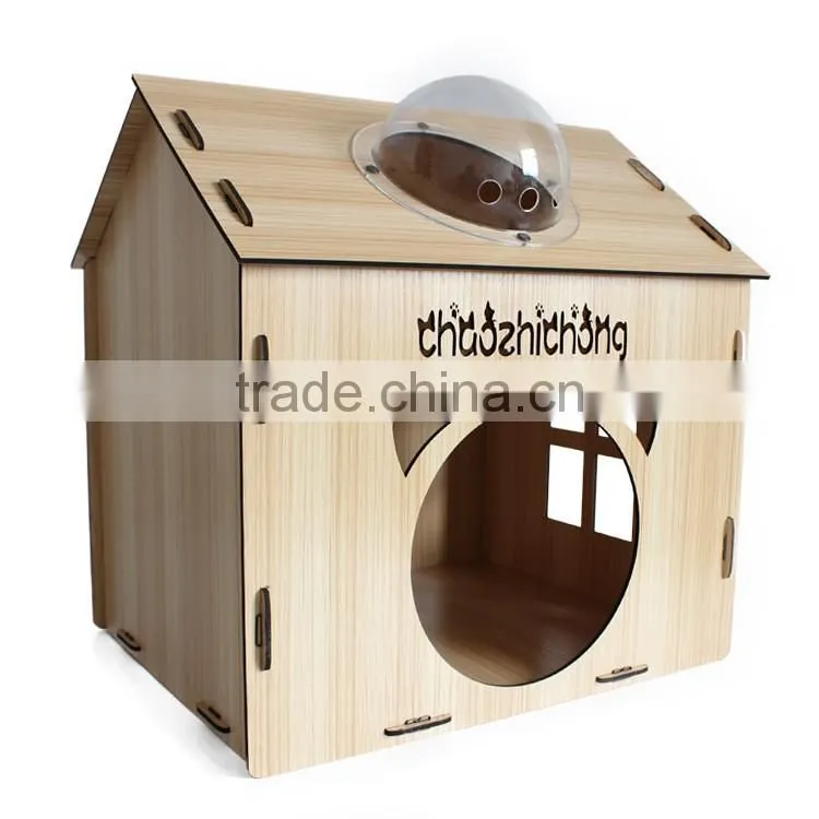 R1907H Natural Wooden Pet House Pet Play House Lovely Pet House