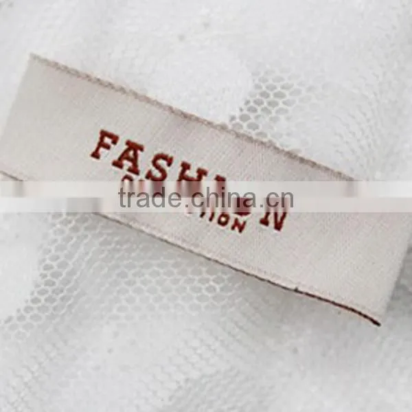free logo cotton/polyester yarns custom fabric label