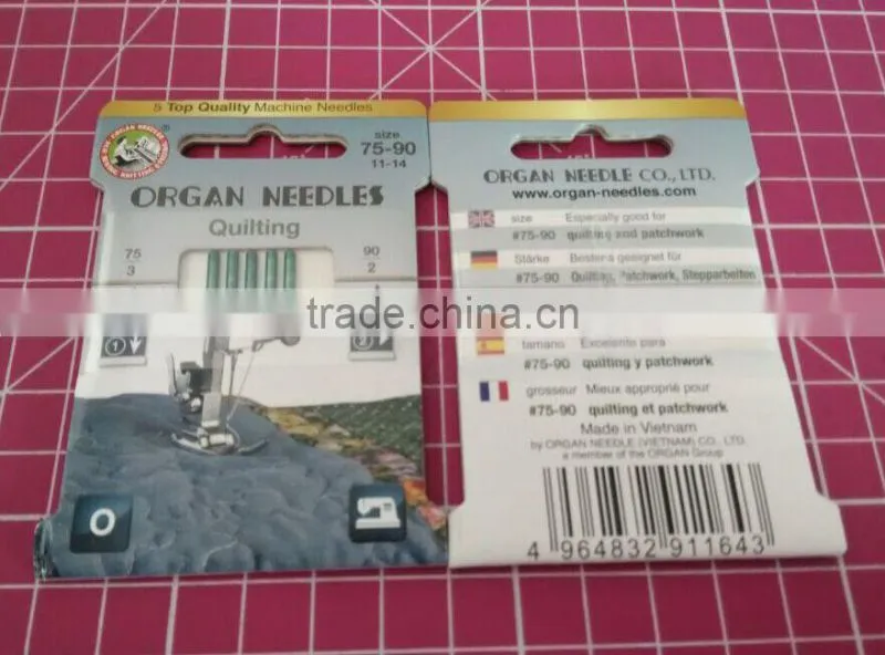 ORGAN DOMESTIC SEWING MACHINE NEEDLES 130/705H QUILTING MIX SIZE UNIVERSAL 1LOT = 5PCS GOOD FOR QUILTING & PATCHWORK