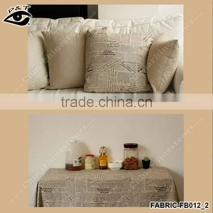 5m/pack Superior News Paper Printing Canvas Fabric Cotton/Linen Fabric Zakka Household Textile Cloth