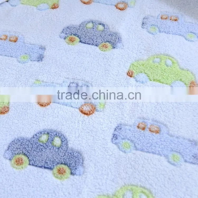 100% polyester super soft cartoon printed and Jacquard baby blanket