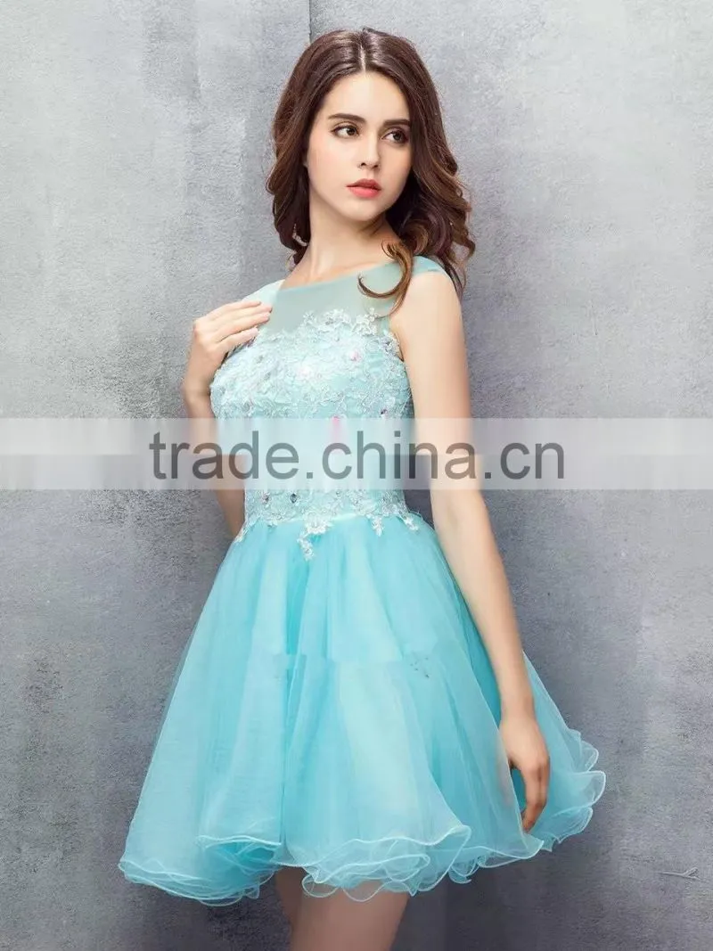 2017 New Fashion Sexy Elegant short evening dress prom dresses ED584