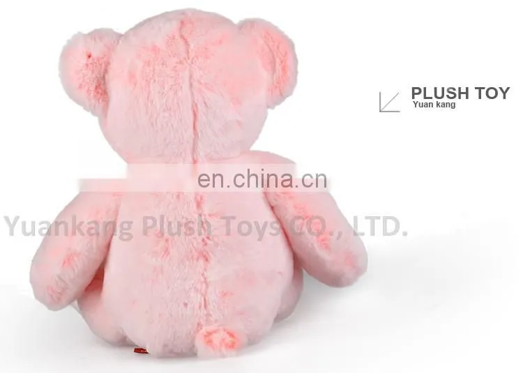 Wholesale plush pretty pink teddy bear soft toy
