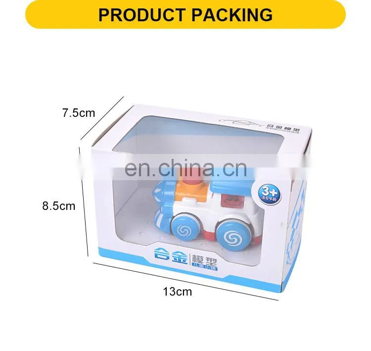 Mini friction diecast cartoon train kids toys mental vehicle