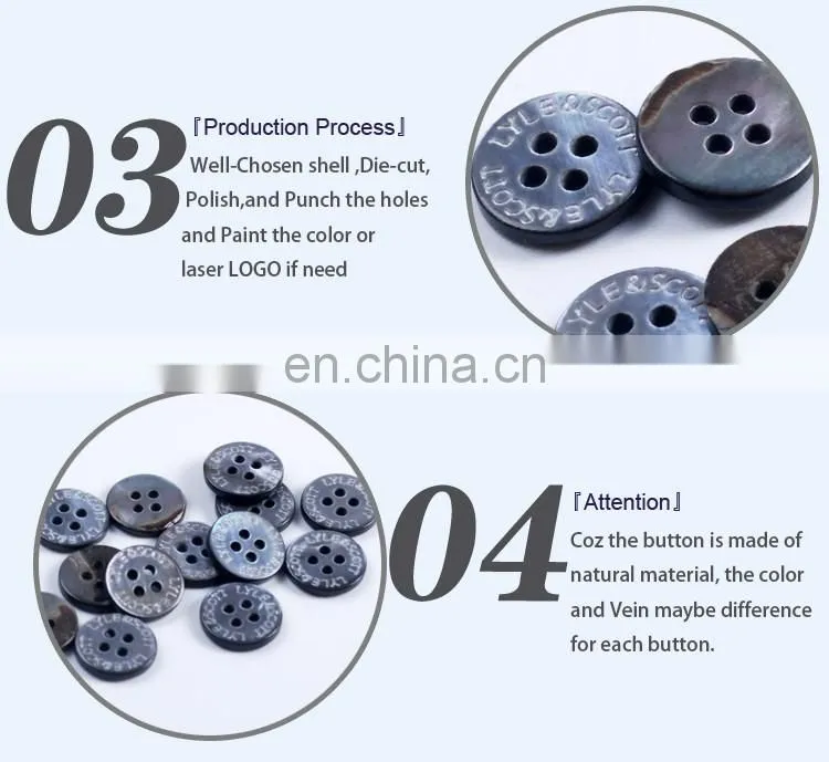 Laser Engraved MOP Shell Button for Shirt BN80055