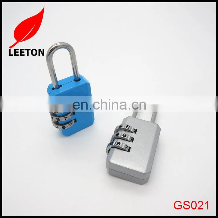 Factory supply colorful metal 3 4 digit combination padlock for bag