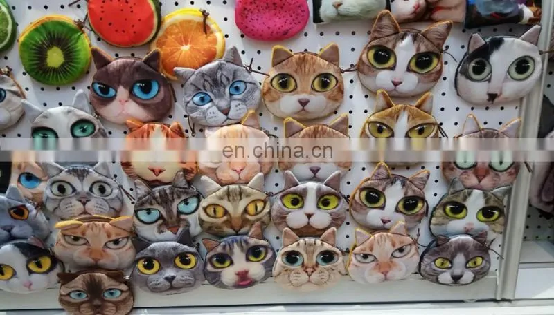 30 styles of creative plush emoji coin purse