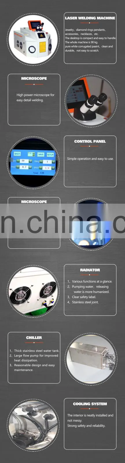Factory supply desktop mini jewelry laser welding machine for gold sale