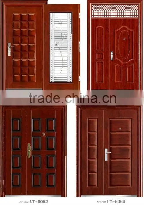 mother and son metal door (LT-6062) double steel door