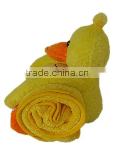 plush duck toy/soft yellow baby towels