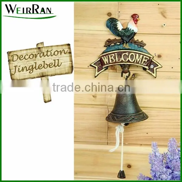 (1063) wrought Iron decorative jingle bell metal artware animal welcome doorbell
