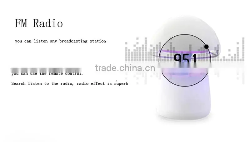 Multifunctional mushroom wireless bluetooth stereo led lamp TF card speaker