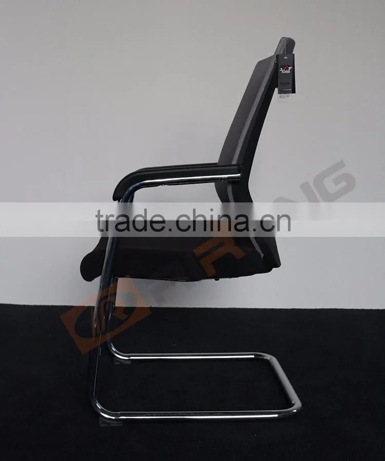 Cheap customized black mesh arched bow conference meeting room chair with electroplating bow foot frame