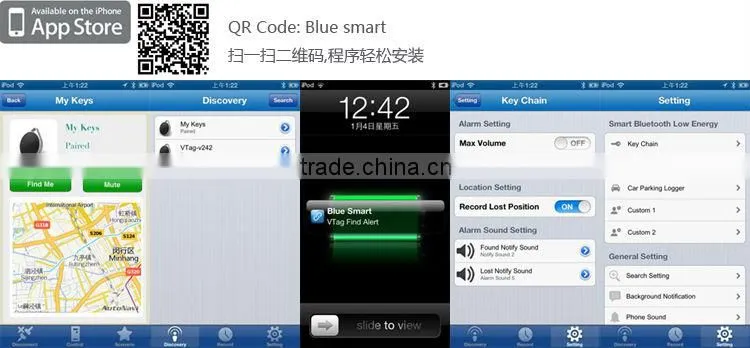 2013 NEW ARRIVAL Christmas promotion Gift Bluetooth 4.0 Anti Lost Device Vtag