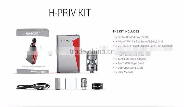 2016 Hot Selling Authentic SMOK H-Priv 220W Full Kit Wholesale