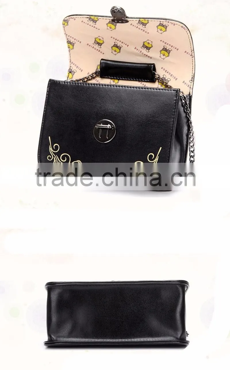 Elegant cube shoulder bags chain shoulder bag ladies dinner pu handbag women bag