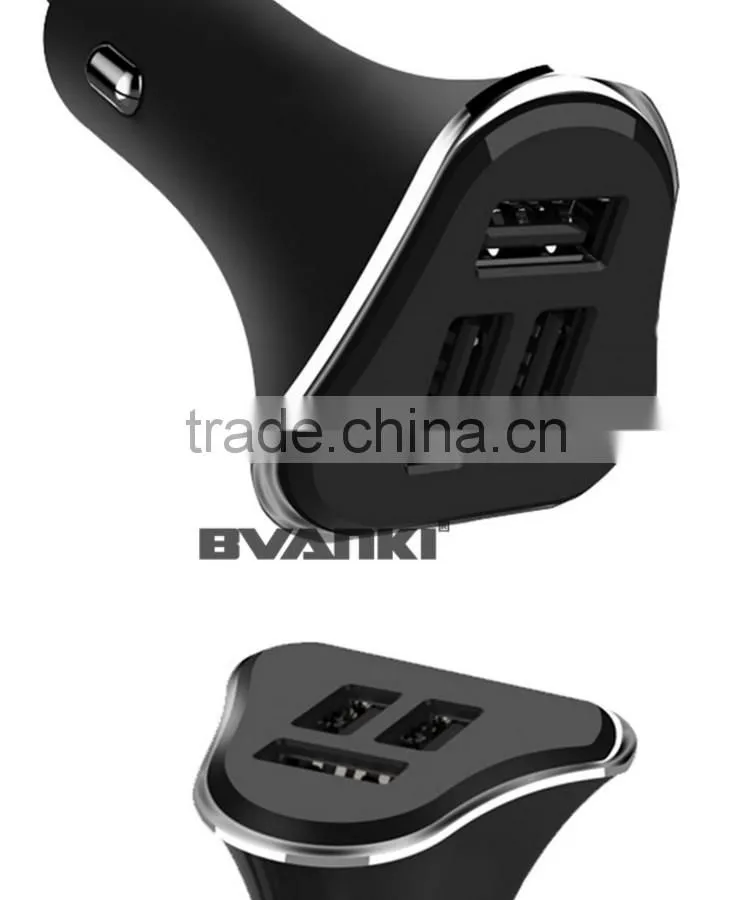 2016 Trade Assurance New design CE RoHS FCC 12V 5.2A Triple mini 3 ports USB Car charger Adapter for samsung charger free sample