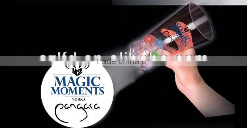 led plastic flashing cup,led projector logo glass