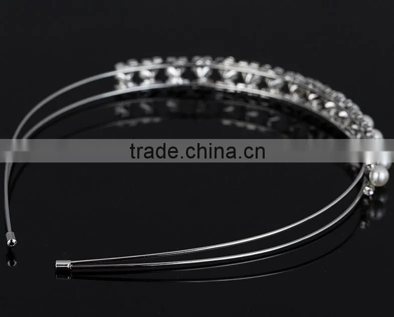 The newest Korea style pearl hair band with diamond boutique hair accessories wholesale