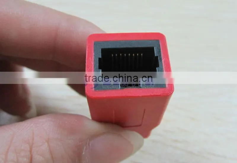 Red Color Housing Ethernet High Speed RJ45 Connector