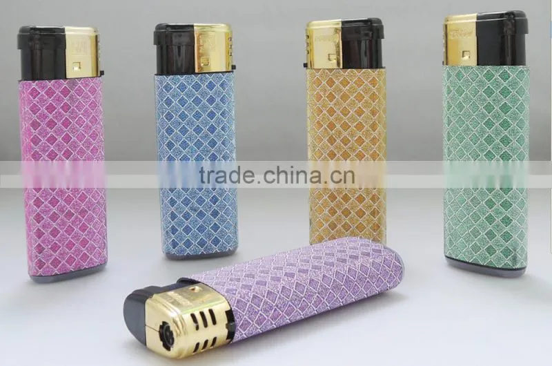 Brand new rechargeable electronic windproof cigarette gas refill lighter wrap paper cigar lighter
