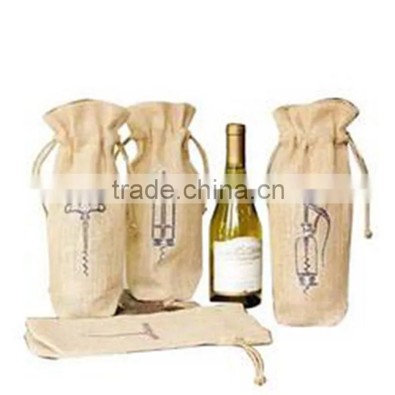 Neoprene Wine Tote Bag Jute Wine Bottle Bags