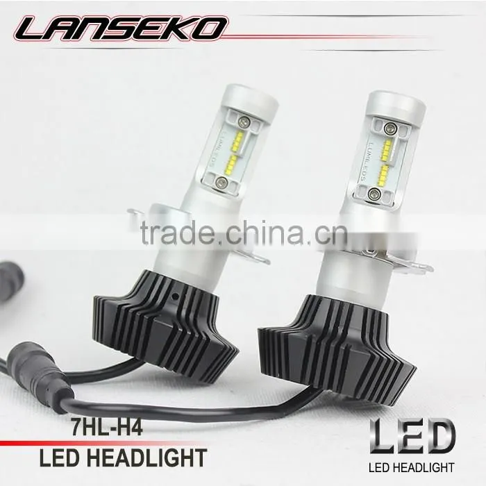 High performance car led headlight super powerful light 4000lm 6500K 12V/24v auto led headlamp h4