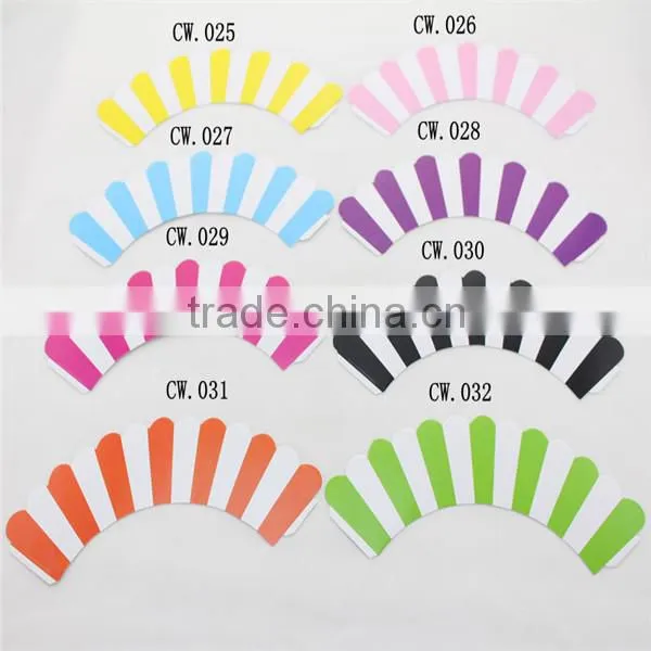 Colorful Red Striped Cupcake Wrappers Wedding Supplies Cake Decoration