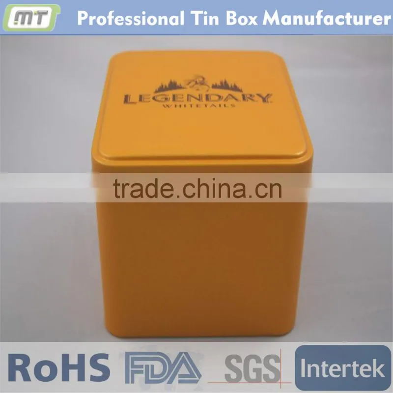 customized designed square tea tin canisters