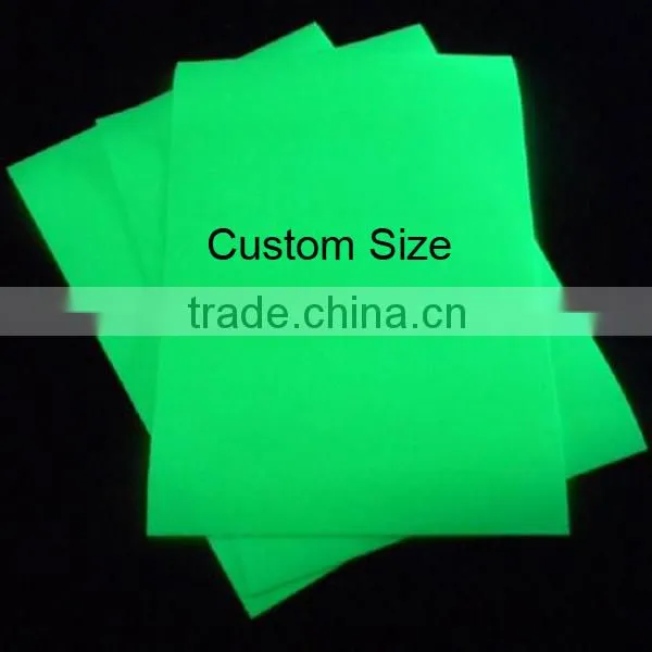 photoluminescence Film 320mic yellow green self adhesive luminous pvc vinyl