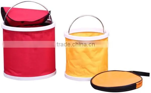 11 Litre Folding Camping Kitchen Bucket Orange