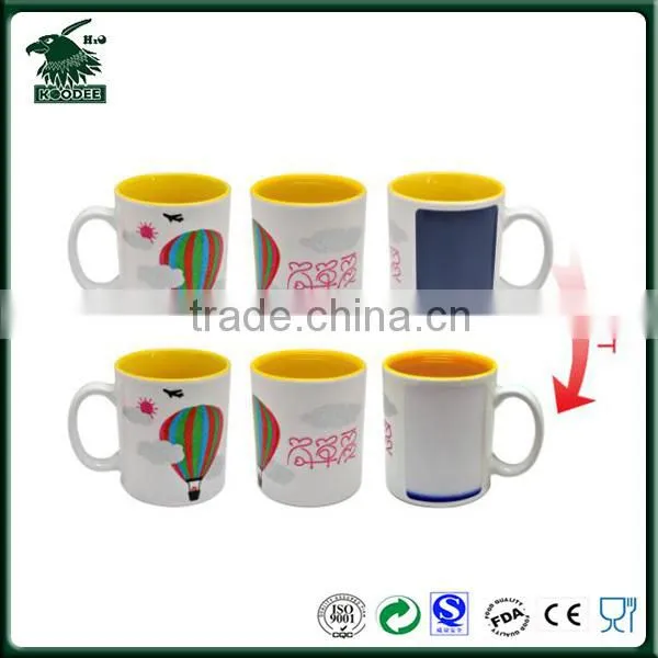 Promotional Mugs Hot Water Color Changing Mug Heat Sensitive Color Changing mugs 300ml Ceramic Mug