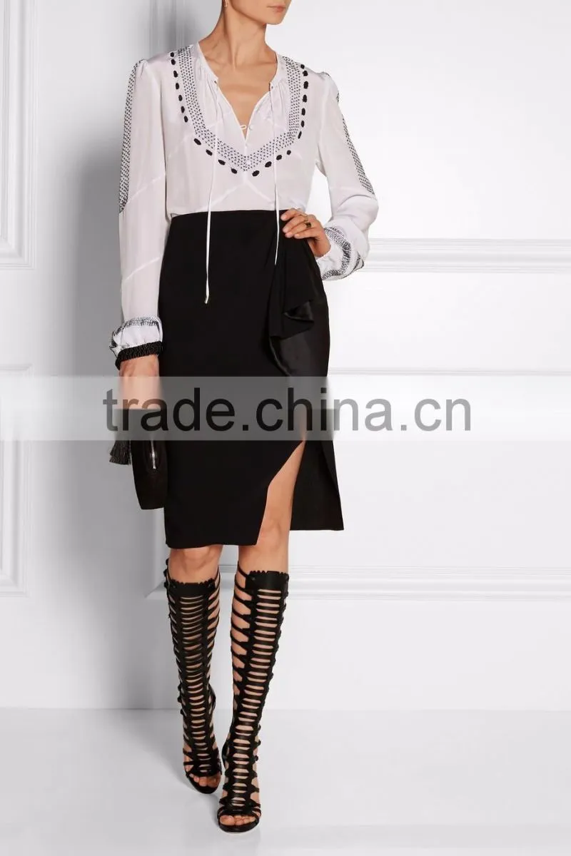 Top Market Hand Made Shoes Women Thigh High Sandal Wedge! Leather Ladies High Heels Shoes Cut Out Knee Sandals Boots