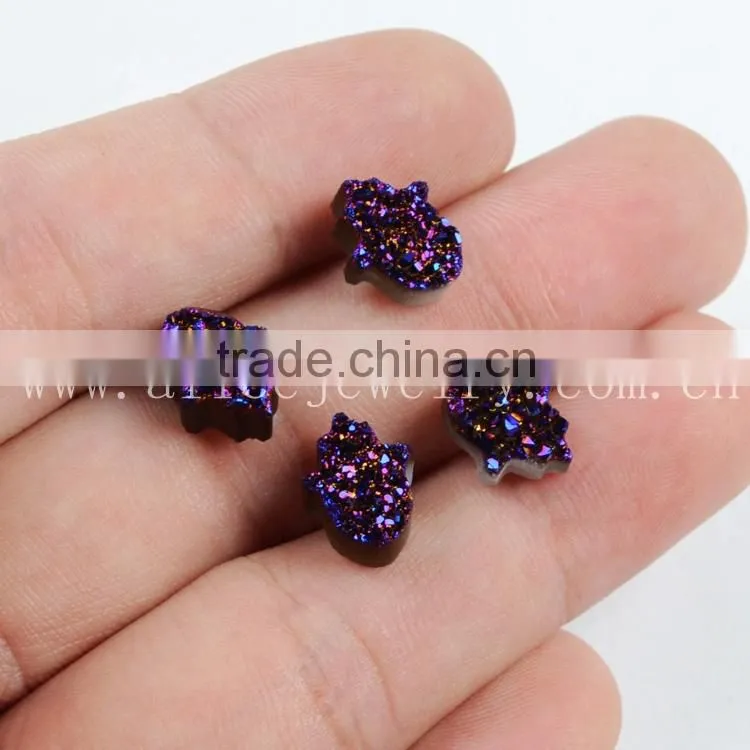 AAA top quality hamsa shape agate druzy stones beads cabochon wholesale