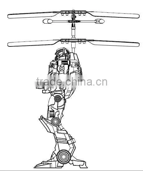 EU hot sale battle robot rc helicopter with gyro speed adjustable best birthday gift
