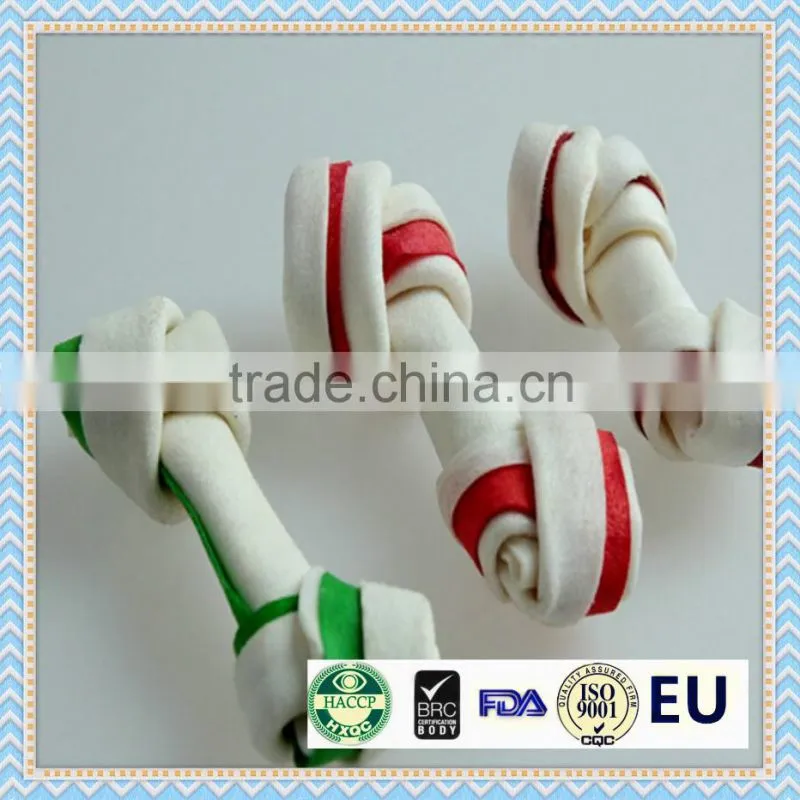 two color rawhide bone serries bleached dog bone